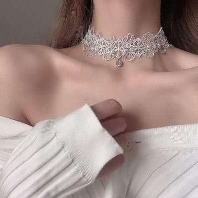 Fashion Jewelry Lace Flower Choker Necklace Collarbone Chain