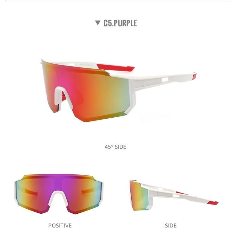 Custom 2022 High Quality Fashion Outdoor Big Frame Bike Riding Sports Polarized Sunglasses