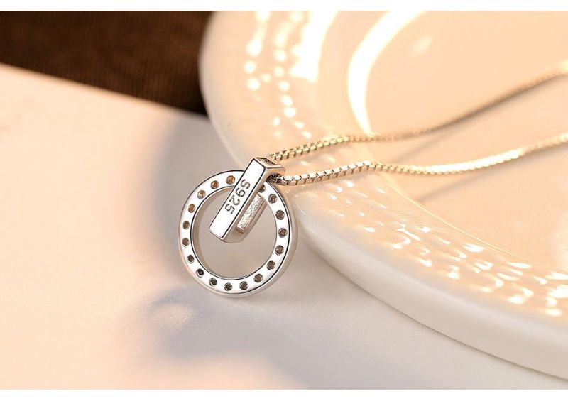 New Arrival 925 Sterling Silver Women Jewelry 14K Gold Plated Pendant Necklace
