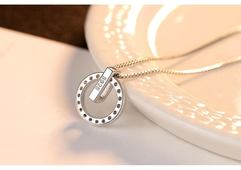 New Arrival 925 Sterling Silver Women Jewelry 14K Gold Plated Pendant Necklace