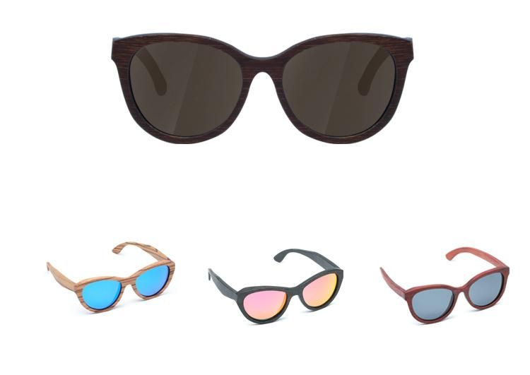 Wholesale Fashion Polarized UV400 Promotional Color Party Wooden Sunglasses