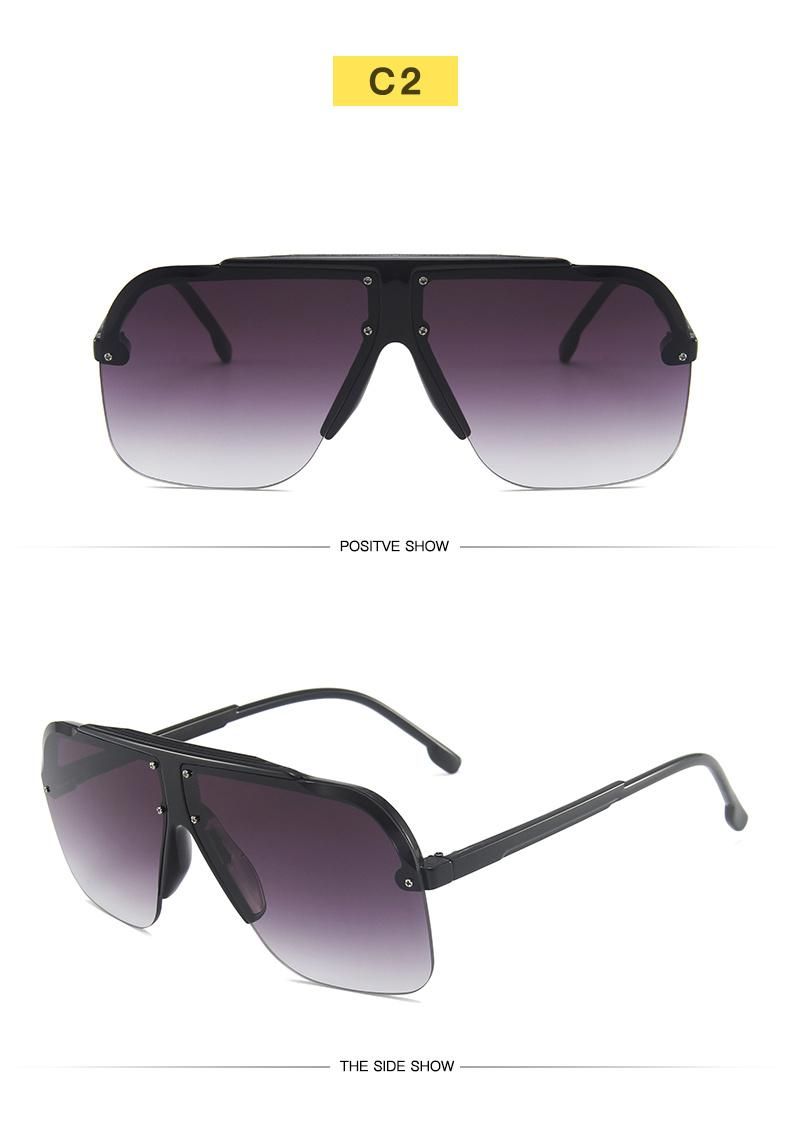 Retro Big Frame Glasses Retro Sunglasses Bright Black Sunglasses