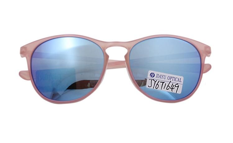 Vintage Round Plastic Frame Pink Girls Fashion Sunglasses for Women