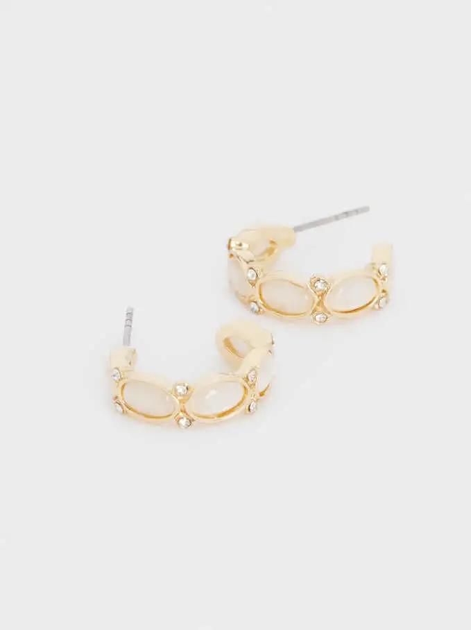 Airy and Versatile C-Shaped Pearl Fashion Earrings Jewelry