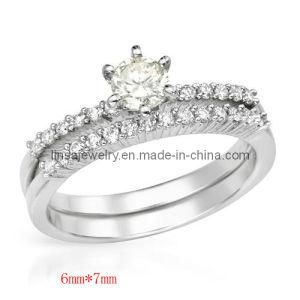 Forever Love Fashion Classical Couple Stainless Steel Diamond Rings
