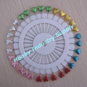 Fashion Accessories 55mm Assorted Colors Plastic Heart Head Hijab Pin
