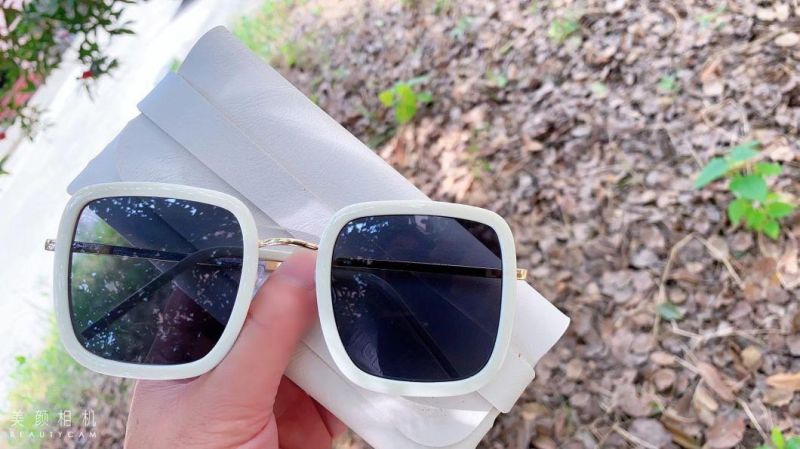 Sunglasses for New Fashion Square Sunglasses Big Frame Orange Pink Retro Sunglasses Female Personality Hong Kong Style Small Face Glasses
