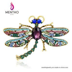 High Grade Fashion Jewellry Dragonfly Shape Rhinestone Alloy Brooch