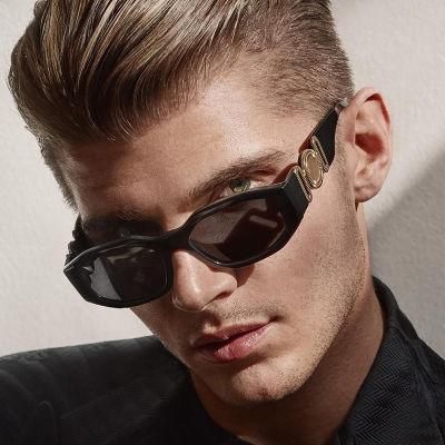 Metal Hinge Sunglasses European and American Trend Small Frame Sunglasses Retro Polygonal Personality Sunglasses