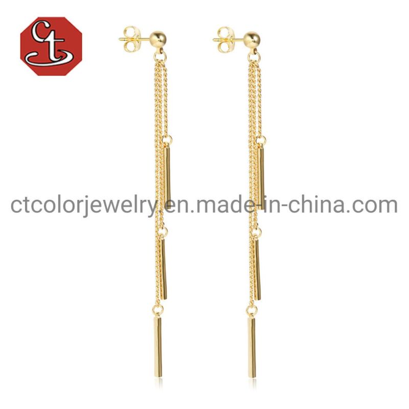 High Quality Newest Design 925 Silver AAA CZ Tassel Style Earring