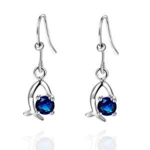 Fashion Costume Jewellery Match Swiss Blue Hook Earring