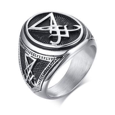 Factory Direct Wholesale Lucifer Ring Men&prime;s Titanium Ring