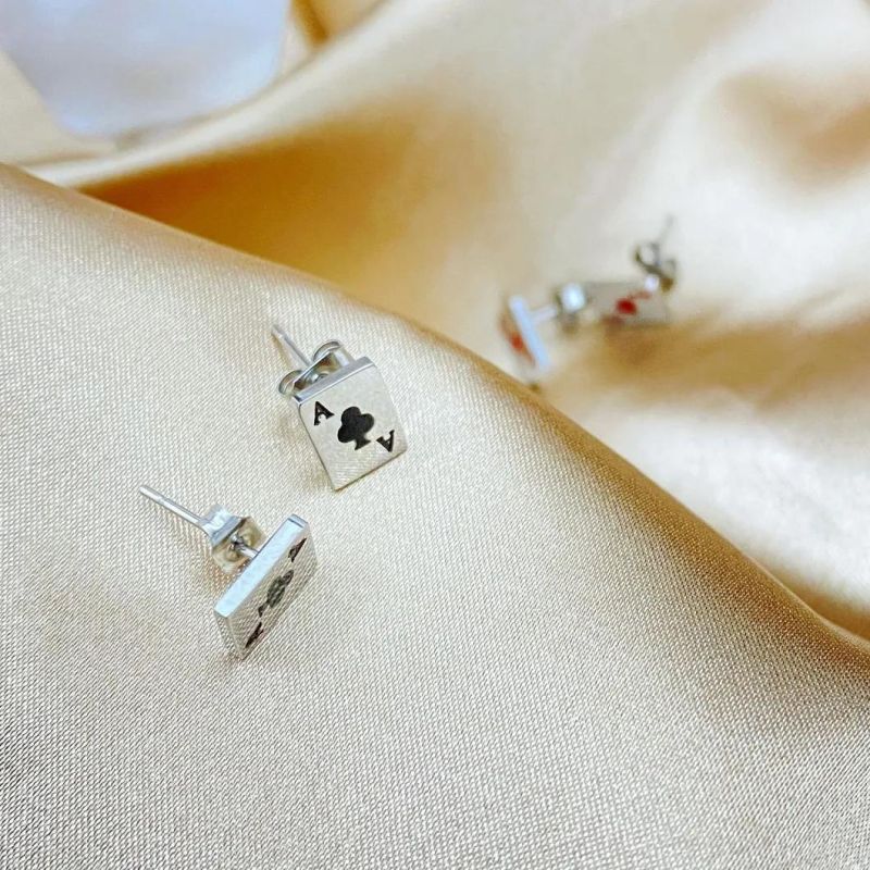 Fashion Personalized Creative Poker Earrings Jewelry