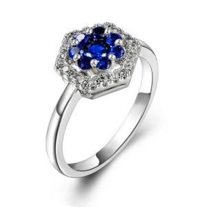 Excellent Quality Paved CZ Tanzanite Jewelry Sterling Silver Ring