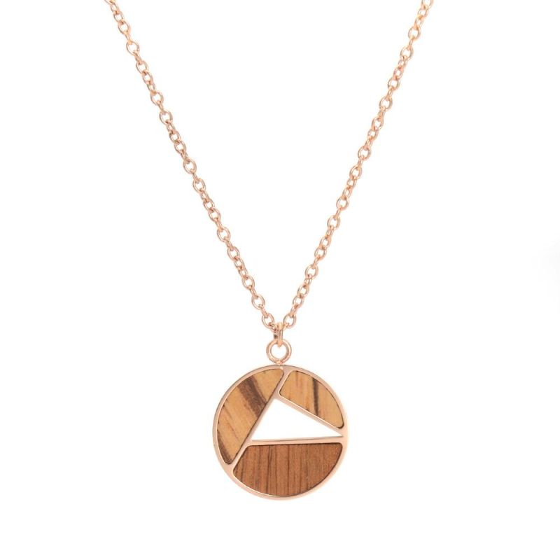 Minimalist Stainless Steel Womens Jewelry 2021 Wood Pendant Wholesales Price Earring Bracelet Women Necklaces Jewelry Sets