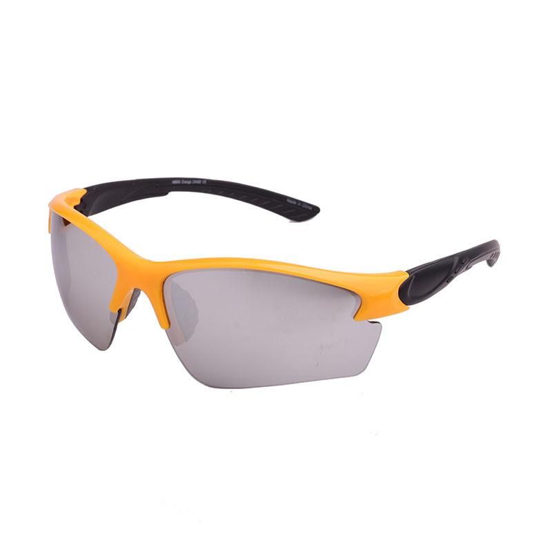 2019 Yellow Frame Sports Sunglasses with White Mirror