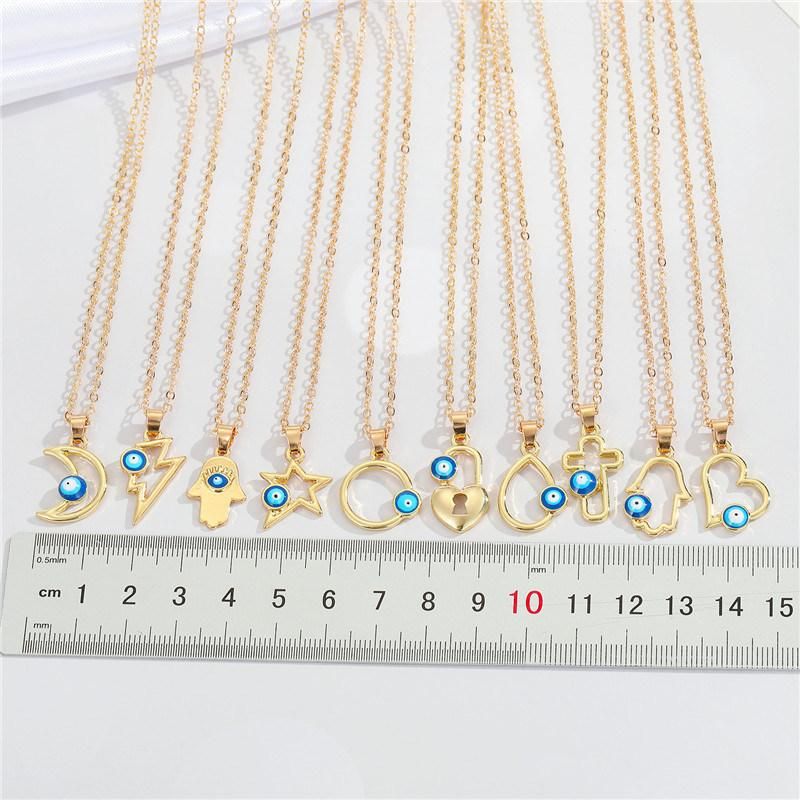 Golden Personality Demon Eye Pendant Necklace