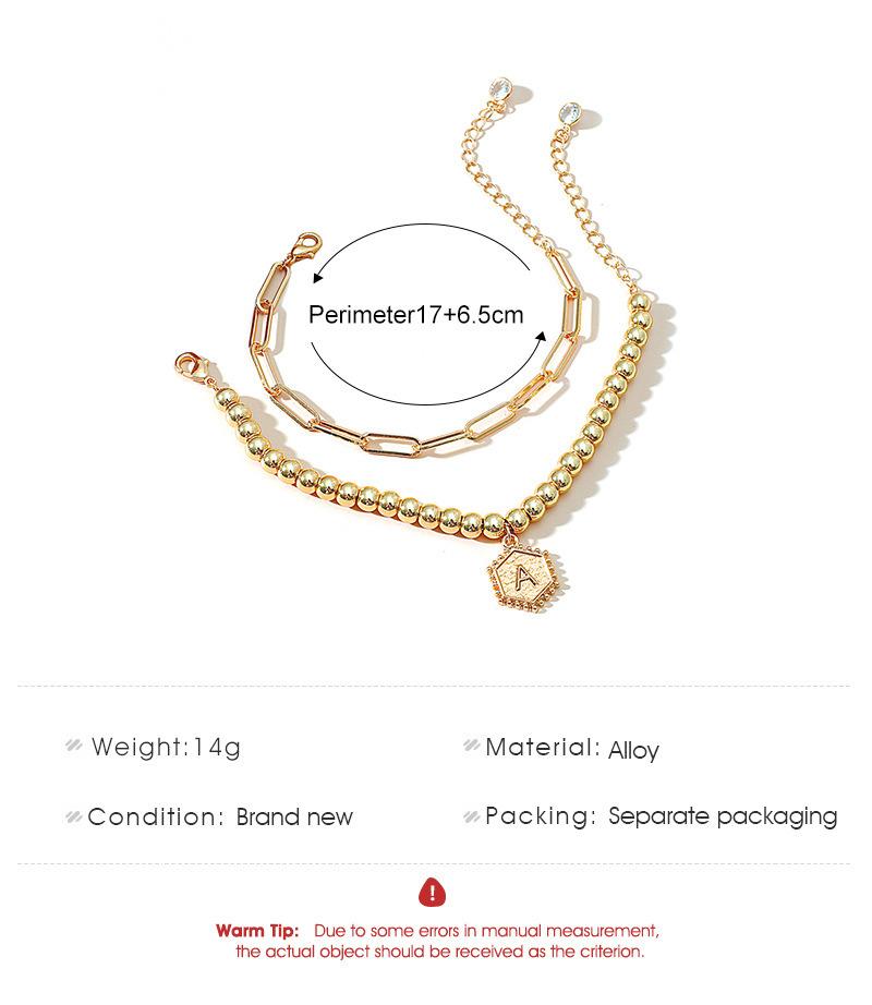 Fashion Exaggerated Geometric Set of Multi-Layer 2-Layer Anklet Jewelry