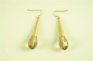 Teardrop with Glass Bead Earring