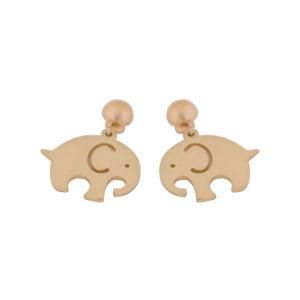 2018 Trendy Style Custom Imitation Jewelry Metal Elephant Fashion Stud Earrings