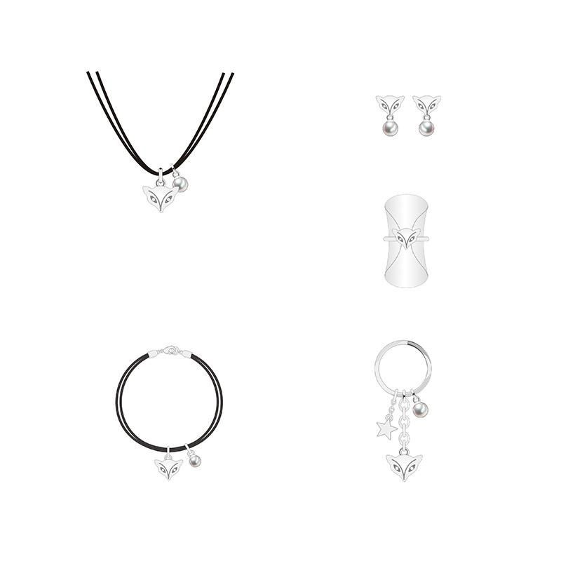 Long Selling Classical Silver Fox Fashion Jewelry