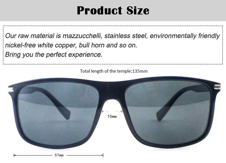 P0065 Metal Accessories Tr Frame Ready Polarized Men Sunglasses