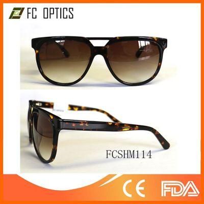 Wholesale Top Bar Design Tortoise Acetate Sunglasses for Lady