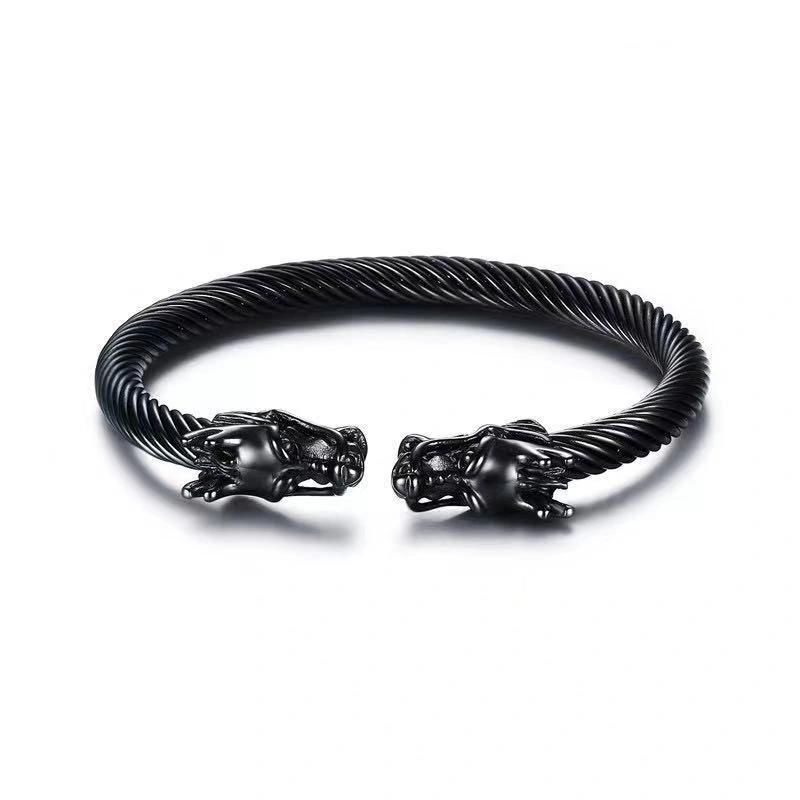 Punk Stainless Steel Wire Tap Men Bracelet Jewelry