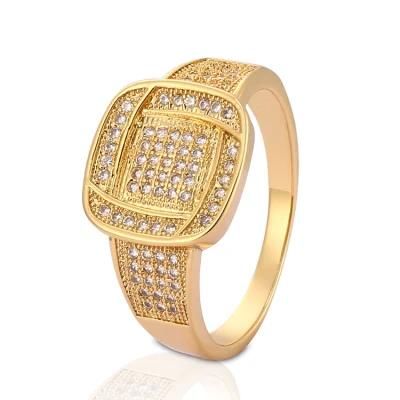 Fashion 18K Gold Plated Wedding Engagement Jewelry Stainless Steel Silver Finger Man Rings Design