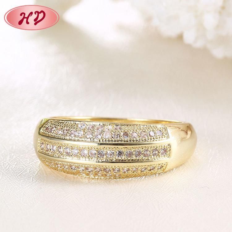 Fashion Ladies Rings Jewelry 18K Gold Bridal Diamond Wedding Ring