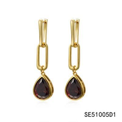 Fashion 925 Sterling Silver Drop Earrings