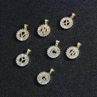 Wholesale 18K Jewelry Zircon Crystal Stainless Steel Necklace Pendant
