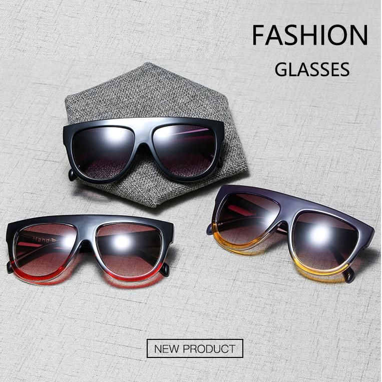 High Quality Sunglasses Ladies Rivet Sunglasses Big Frame Glasses