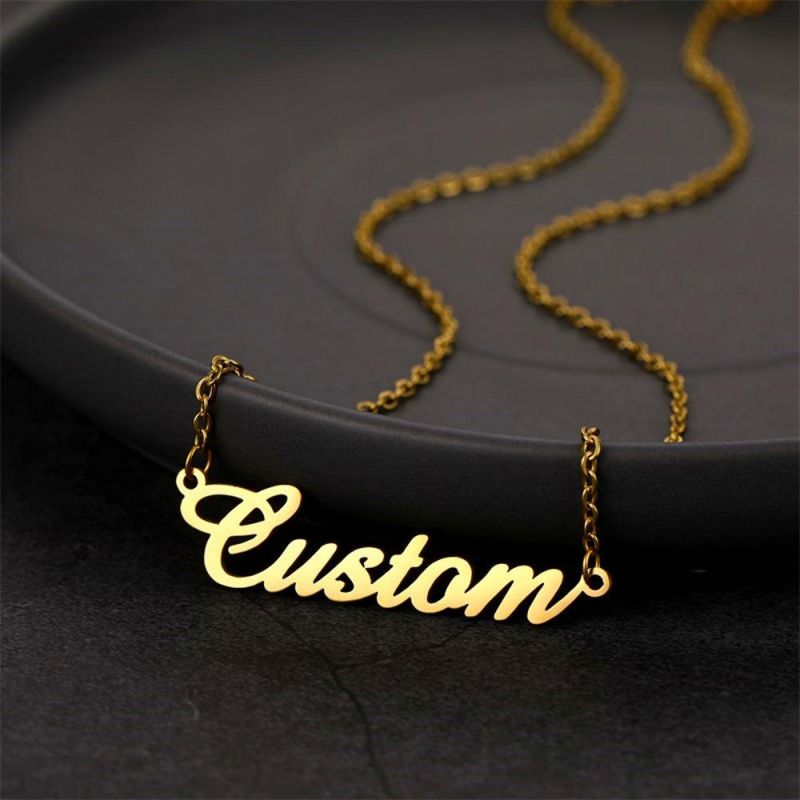 Stainless Steel Choker Custom Name Necklace for Women Personalized Gift