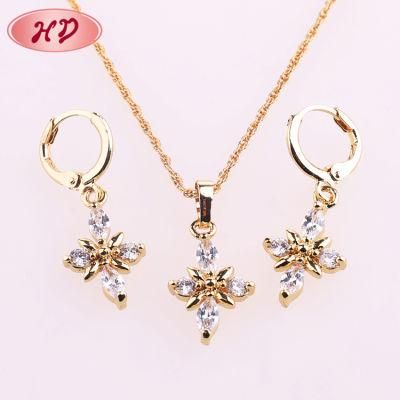 2020 New Bollywood Popular Zircon Gold Plated Jewelry Sets Indian