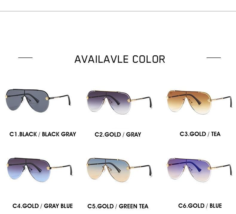 One PCS Designer Goggle Metal Luxury Sunglasses