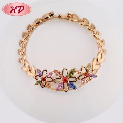 Fashion Design Jewelry 14K 18K Gold Color Charm Bracelet