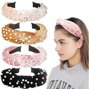 Velvet Wide Headbands Knot Turban Hairband