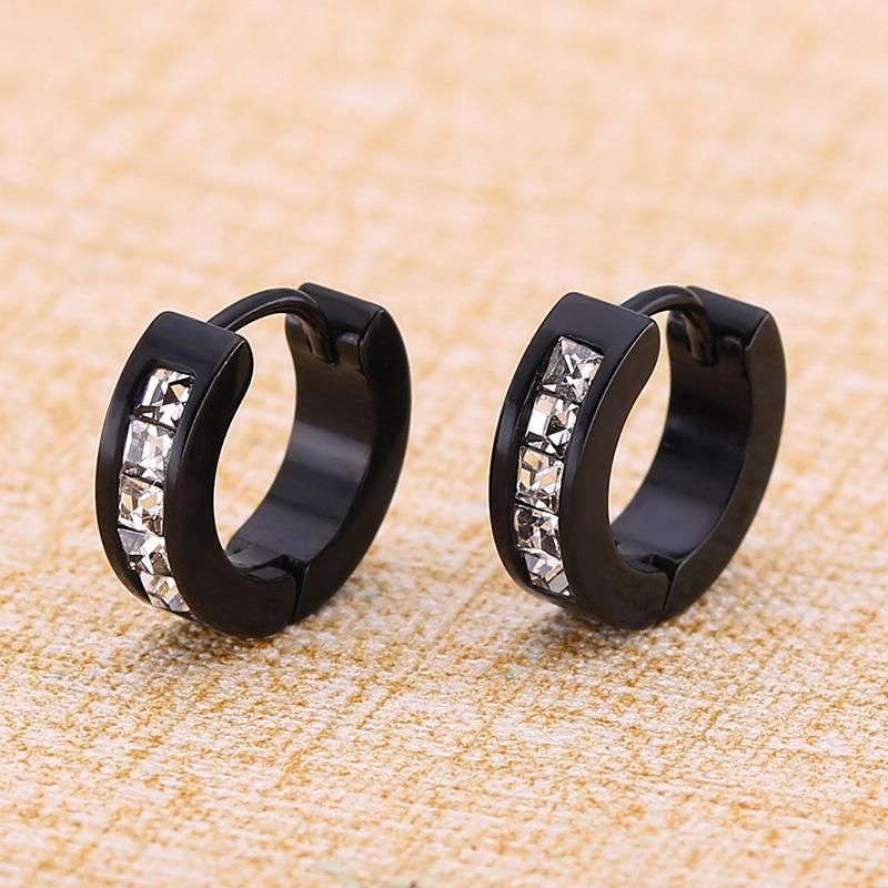 Punk Titanium Steel Ear Clip/Ear Stud Earrings for Men Women