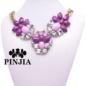 Flower Acrylic Jewelry Fashion Crystal Necklace
