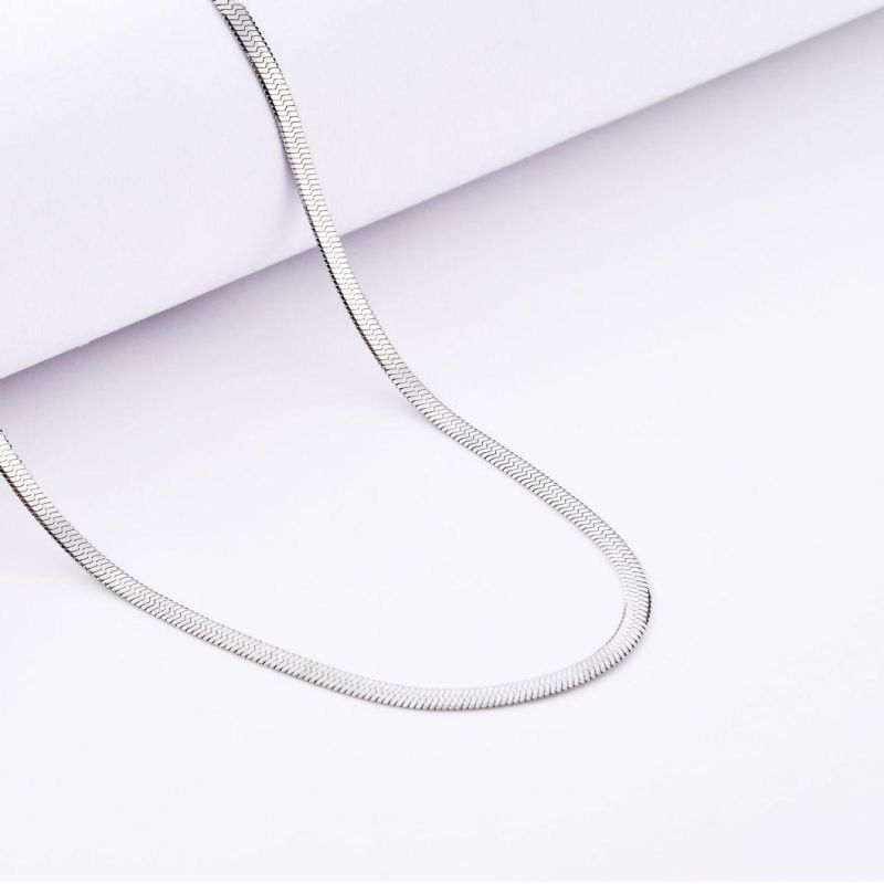 Wholesale 316L Stainless Steel Herringbone Chain Necklace for Ladies Fashion Jewelry Non-Rust