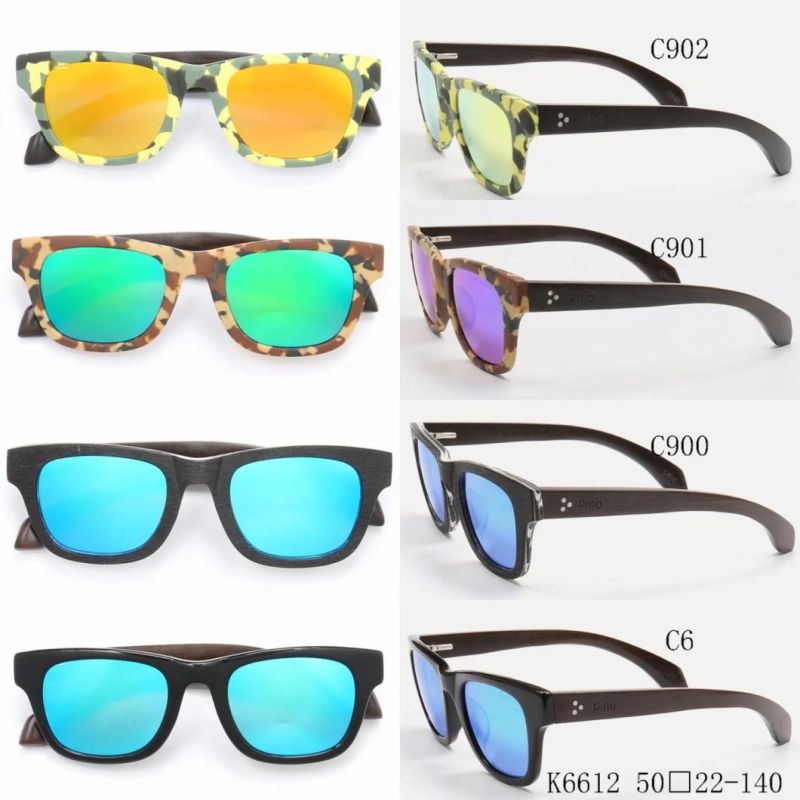 Wood Wooden Sunglasses with Mirror Lens