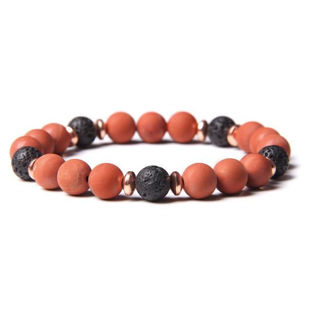 Natural 8mm Gorgeous Semi-Gem Healing Crystal Stretch Beaded Bracelet for Both Men and Women