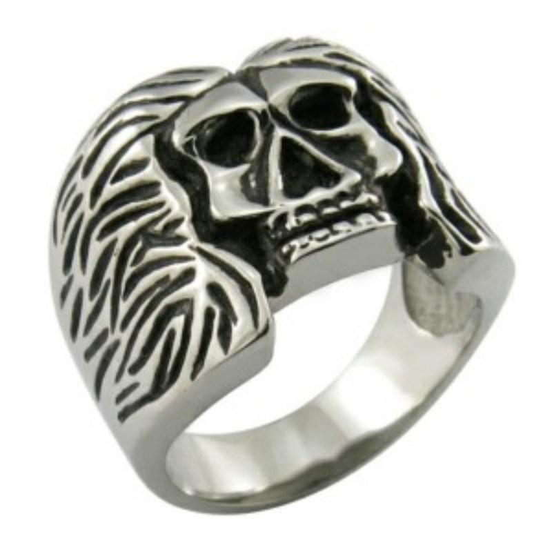 Men′s Skull Ring Stainless Steel Jewelry