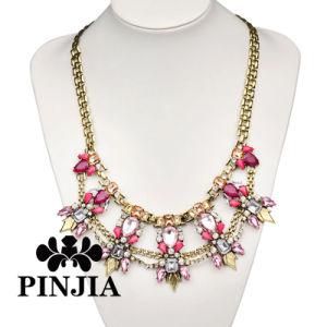 Gold Necklace Long Fashion Crystal Jewelry