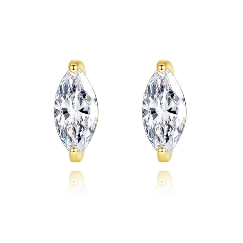 Fashion Gemstone Stud 925 Silver Earrings