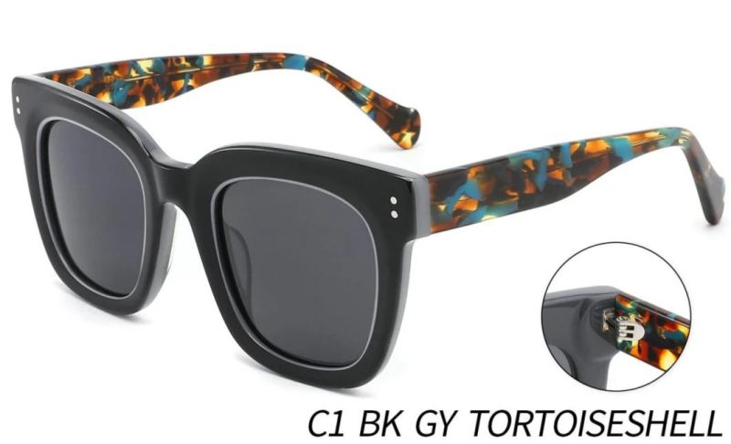 Polygon Acetate Sunglasses with Polarized Lens