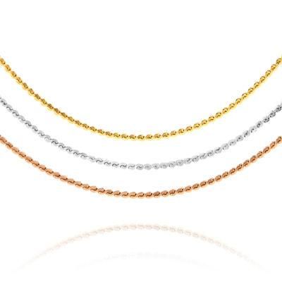 Gold/Rose Gold/Silver Color Stainless Steel Jewelry Chapado En Oro De 18 Quilates 316 L Stainless Steel S Chain Necklace