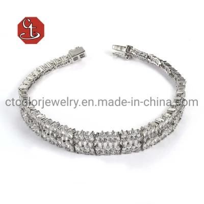 Diamond CZ Bracelets Brass or Copper Bangles Bracelet Jewelry