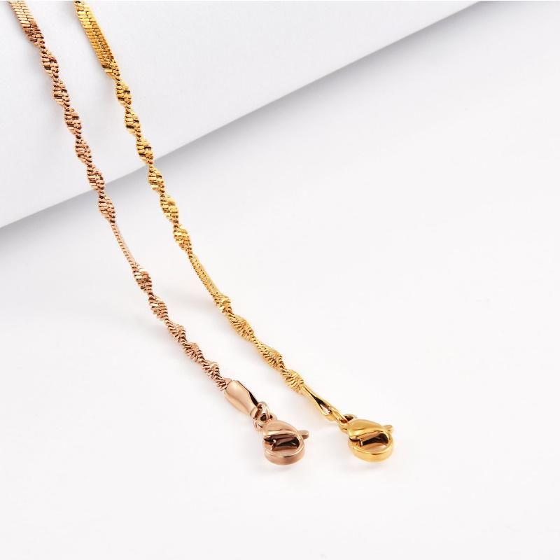 Fashion Jewellery Necklace Twisted Embossed Chain for Bracelet Glasses Accessories Jewelry Design
